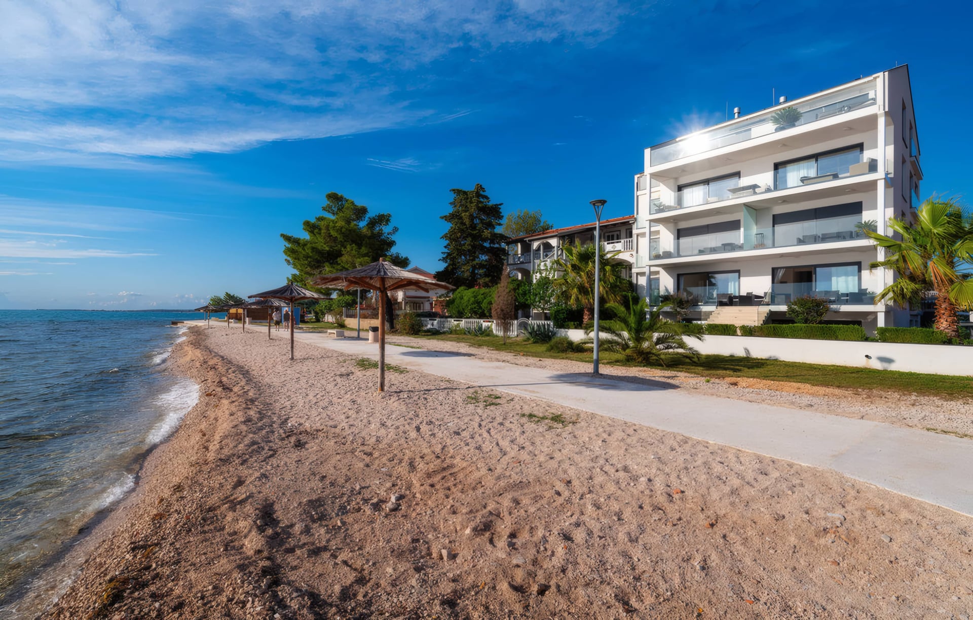 Ferienwohnung Bibinje bei Zadar – direkt am Sandstrand der Adria, Kroatien